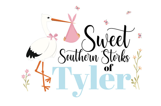 Logo: Sweet Southern Storks of Tyler - Stork Yard Signs for rent, Tyler, Bullard, Whitehouse, Chandler, Noonday, Lindale, Frankston, Texas
